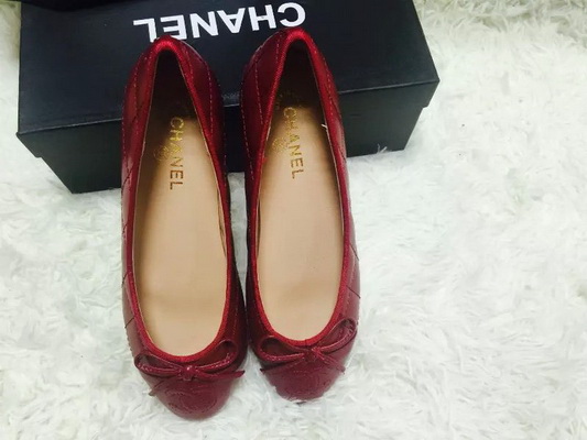 CHANEL Shallow mouth flat shoes Women--117